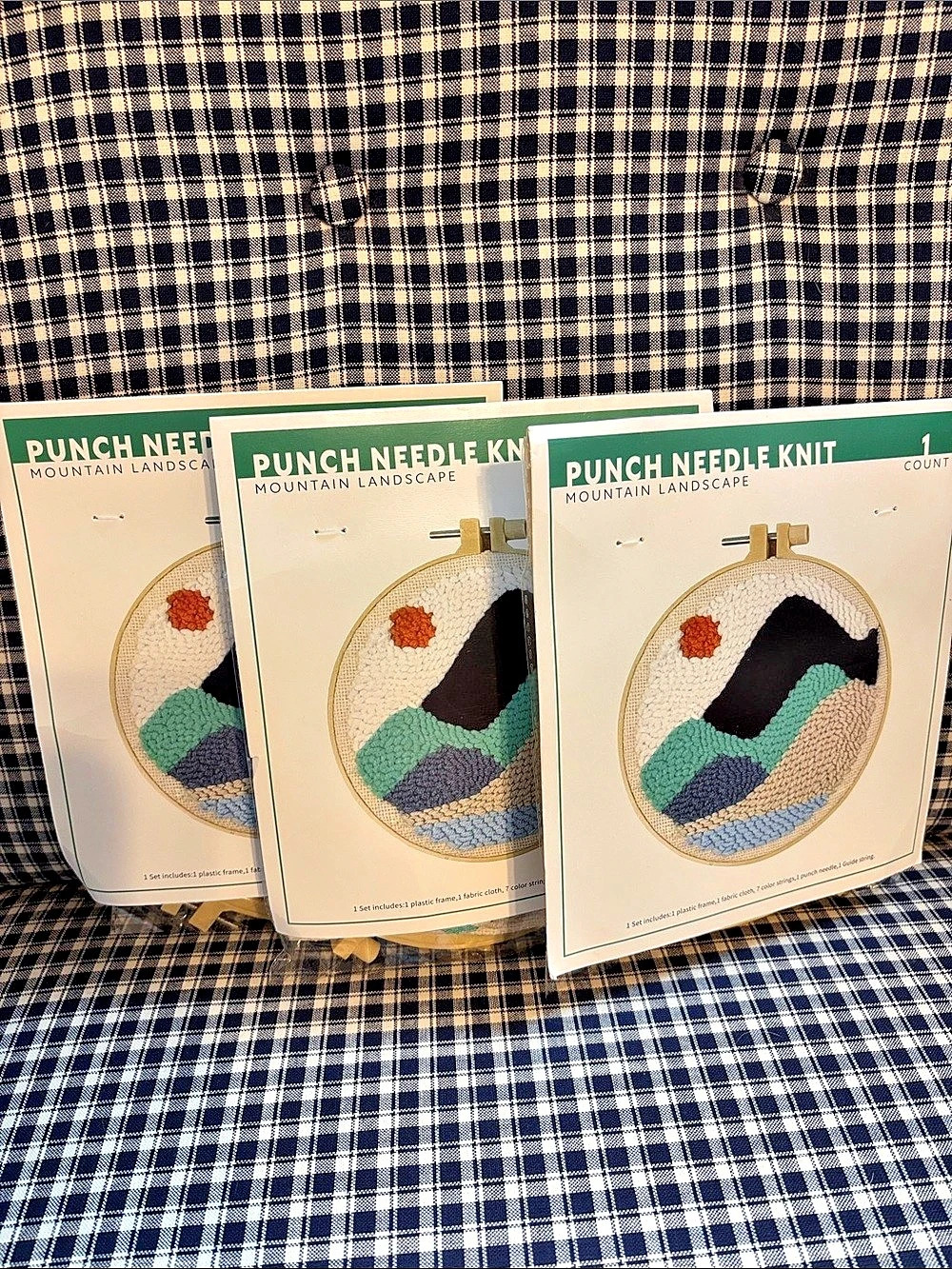 Punch Needle Knit Mountain Landscape Craft Kit Set